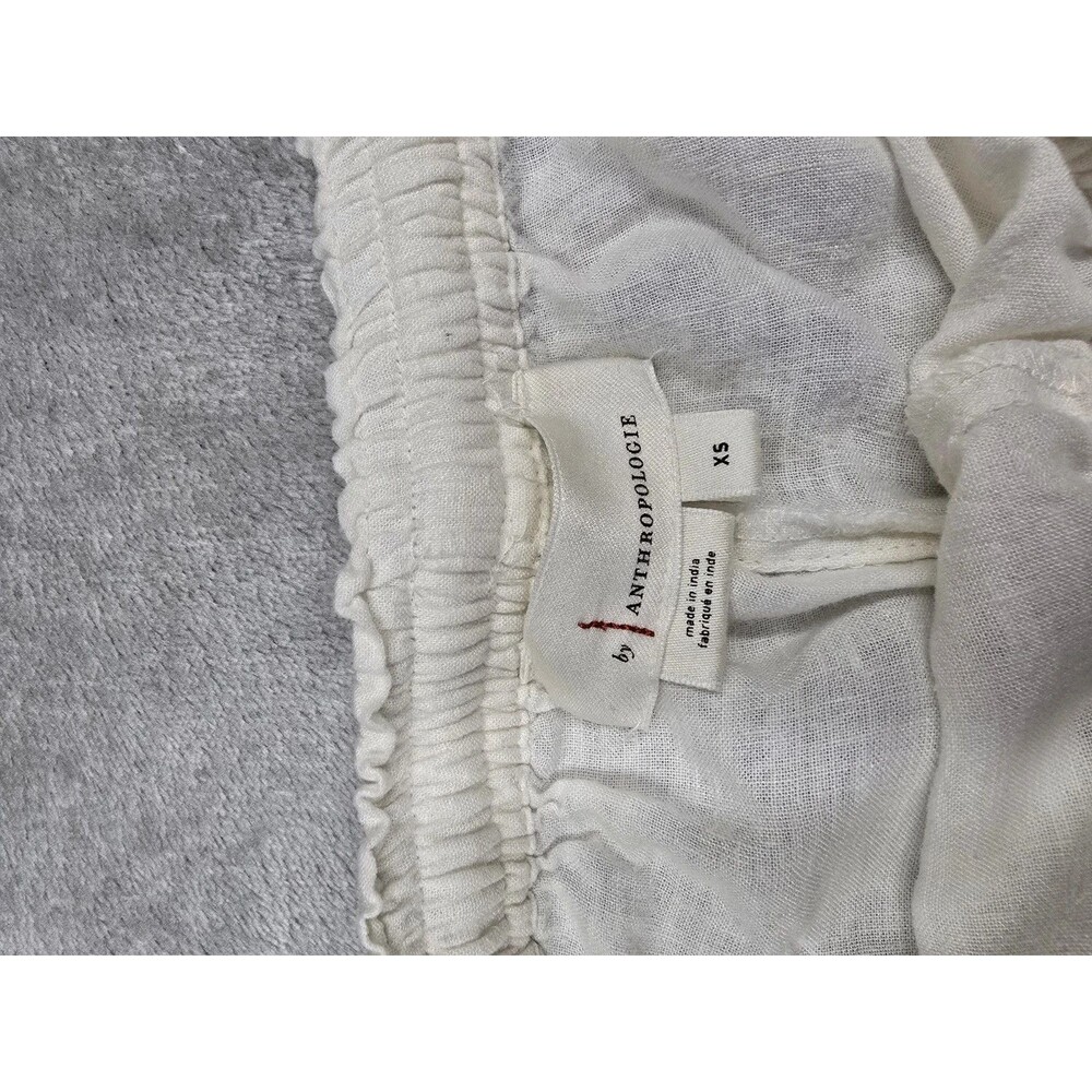 Anthropologie Womens XS Wide Leg Pants Linen Viscose Geometric Tile Print... - Picture 6 of 10